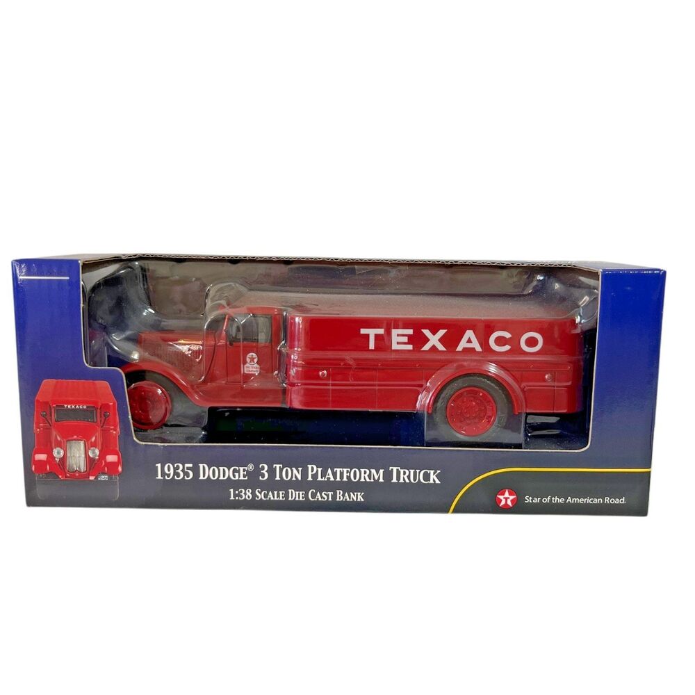 Ertl 1935 Dodge 3 Ton Platform Truck Texaco Bank 1:38 Scale (New)